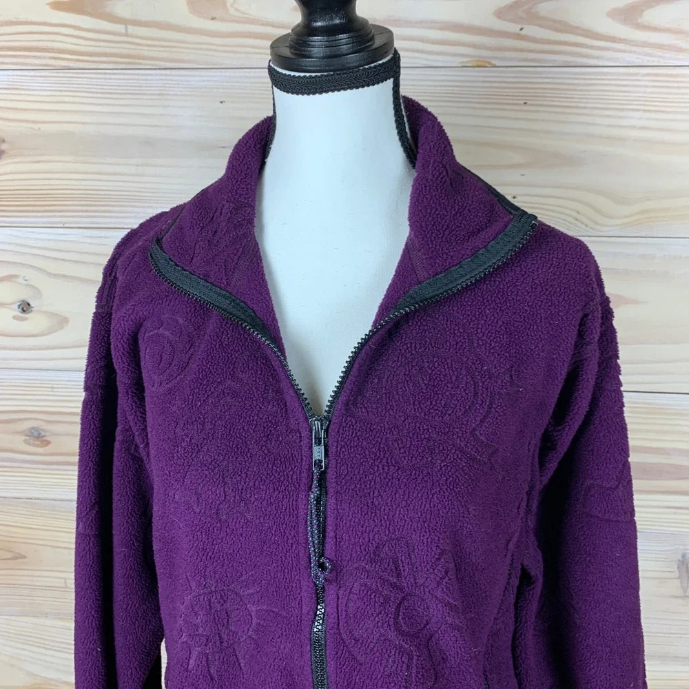 REI Fleece Pullover‎ Womens XS Purple Petroglyph 1/2 Zip Parka Hiking Jacket